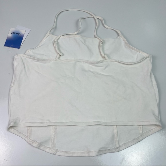 Nordstrom Abound White Cropped Tank Top sz L NWT - Picture 3 of 5